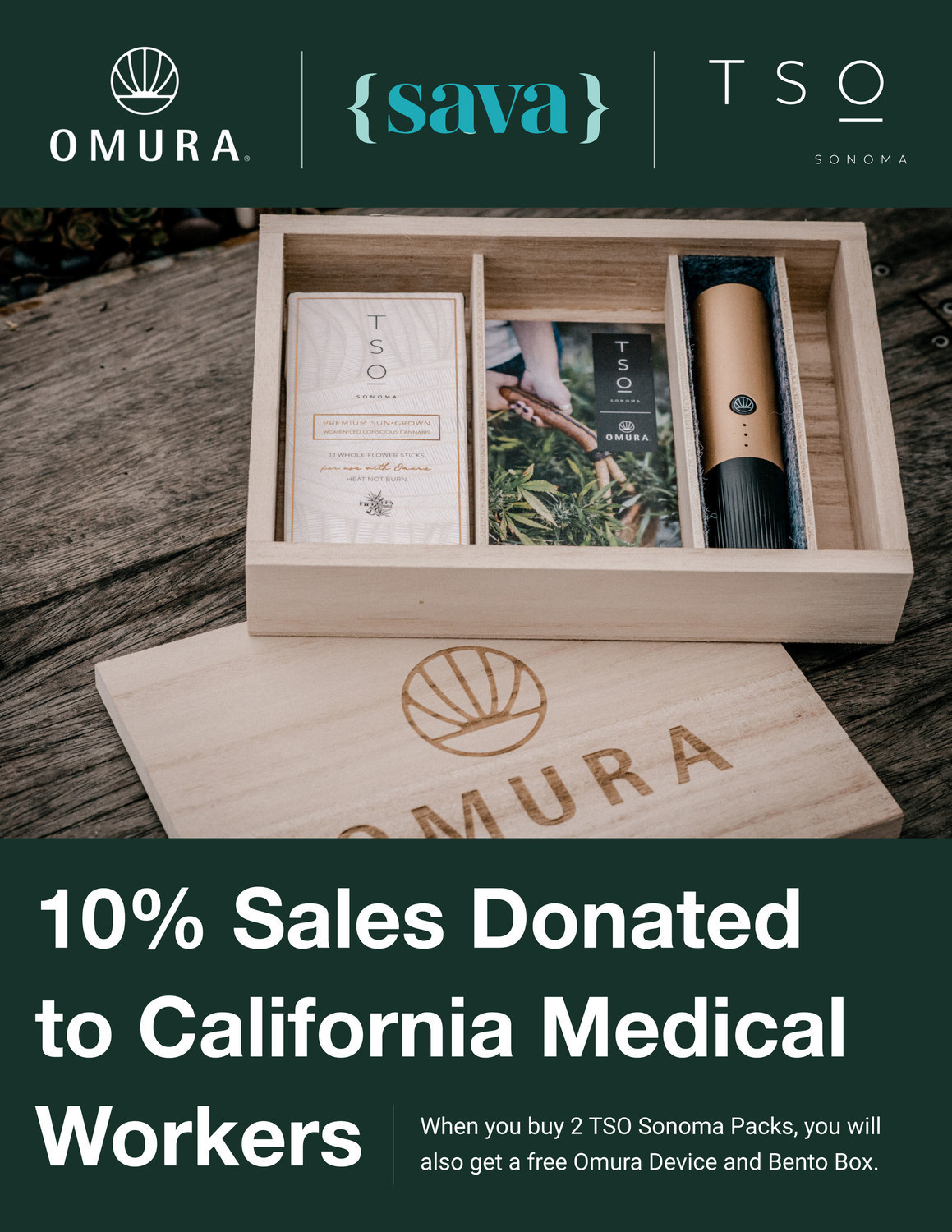Omura, Sava, and Tso Sonoma California Cannabis Community Give Back Program